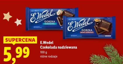 Czekolada E.Wedel Czekolada nadziewana różne rodzaje promocja w Lidl
