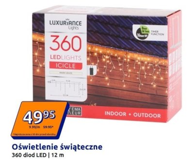 Oświetlenie świąteczne 360 diod LED promocja w Action