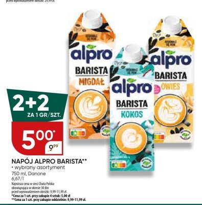 Napój ALPRO BARISTA wybrany asortyment promocja w Chata Polska