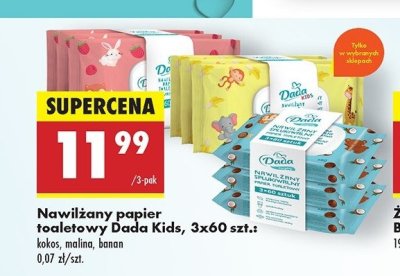 Papier toaletowy nawilżany malina Dada promocja