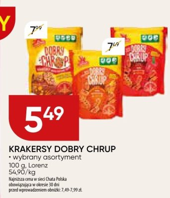Krakersy Dobry Chrup wybrany asortyment Lorenz promocja w Chata Polska