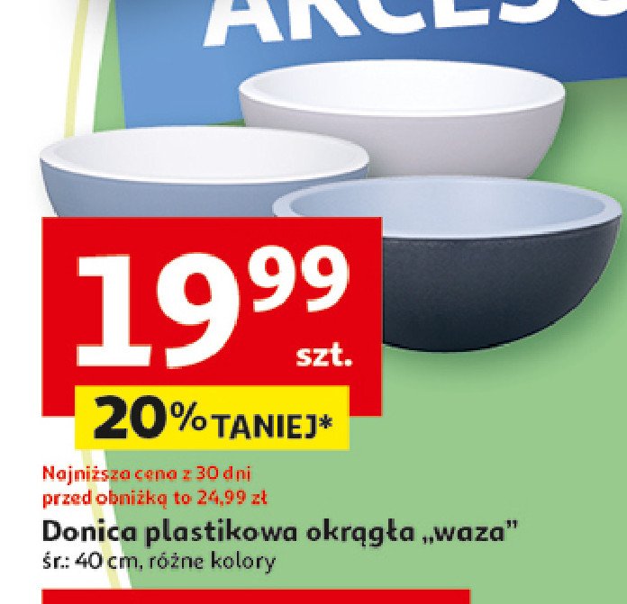 Donica plastikowa waza 40 cm promocja