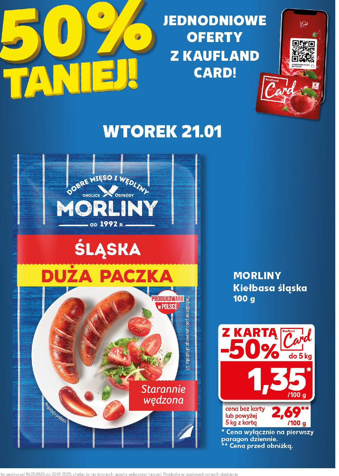 Kiełbasa śląska Morliny promocja w Kaufland