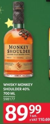 Whisky Monkey Shoulder 40% 700 ml promocja w Selgros