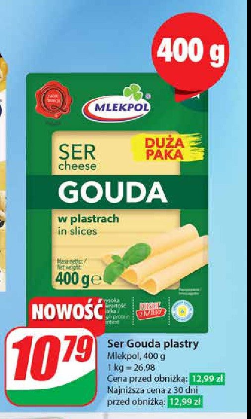 Ser gouda - plastry Mlekpol promocja