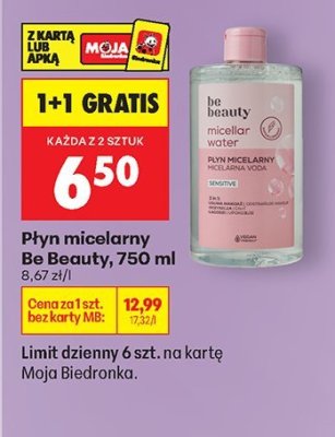 Płyn micelarny, 750 ml 1+1 GRATIS promocja w Biedronka