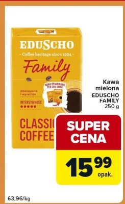 Kawa mielona EDUSCHO FAMILY 250 g promocja w Carrefour Express