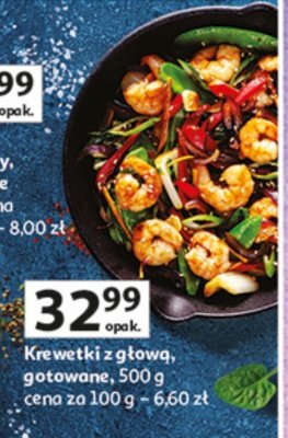 Krewetki z głową gotowane NorSo promocja w Auchan