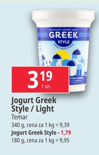 Jogurt naturalny grecki Temar promocja