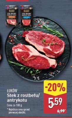 Stek wo艂owy z antrykotu 艁uk贸w promocja