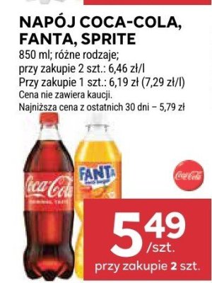 Napój COCA-COLA, FANTA, SPRITE promocja w Stokrotka