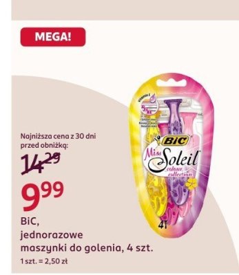 Maszynki jednorazowe Soleil, 4 szt. promocja w Rossmann