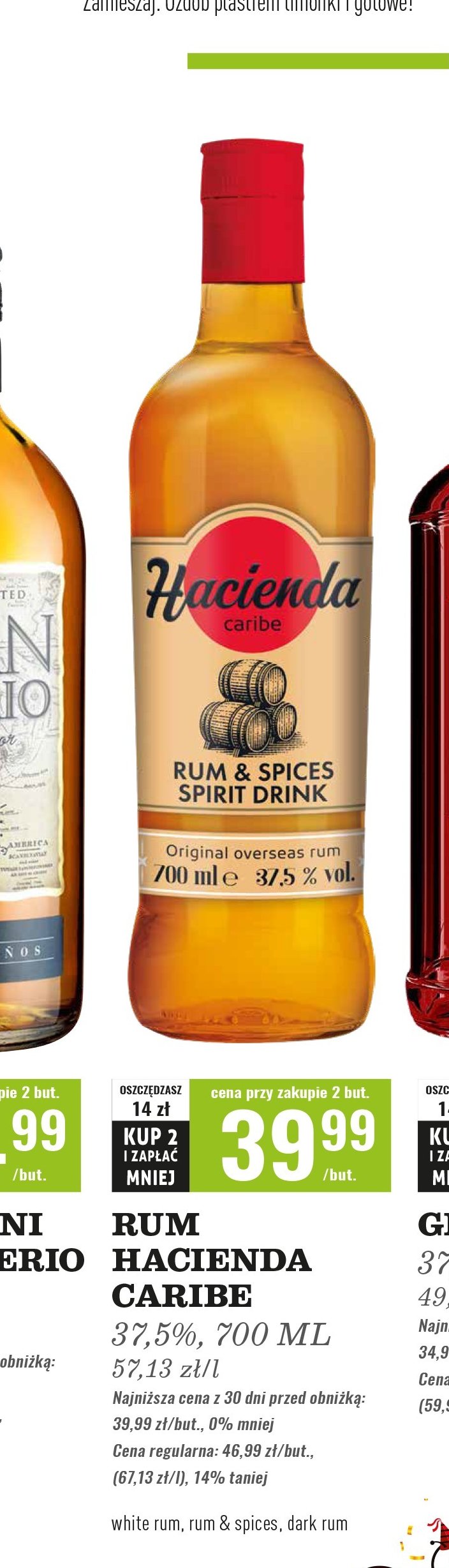 Rum Hacienda caribe rum & spices promocja w Biedronka