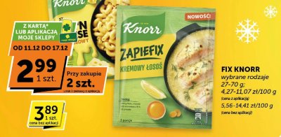 Fix Knorr wybrane rodzaje 27-70 g promocja w ABC