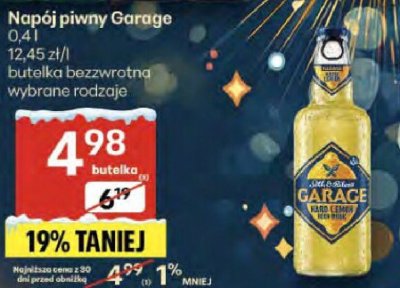 Napój piwny Garage promocja w Delikatesy Centrum