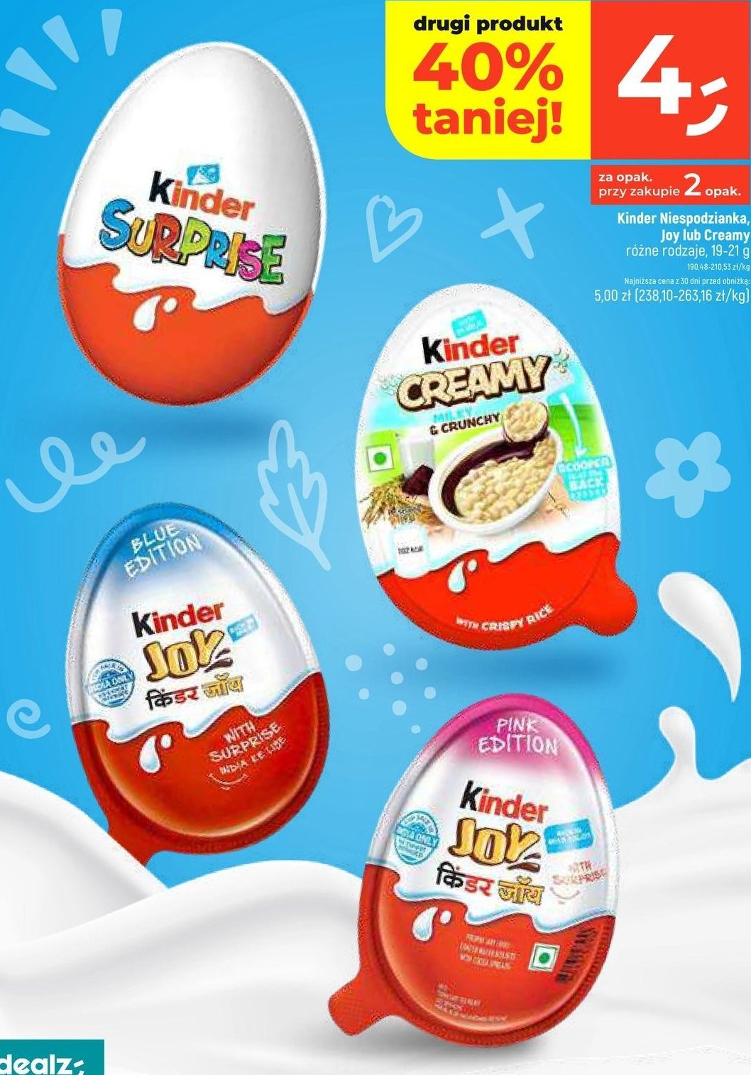 Jajko niespodzianka Kinder creamy promocja