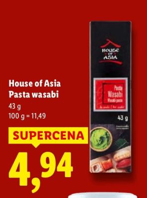 Pasta wasabi House of Asia promocja w Lidl