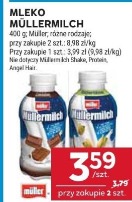 Mleko Müllermilch różne rodzaje Müller promocja w Stokrotka