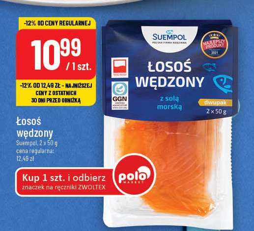 Łosoś wędzony z solą morską Suempol promocja