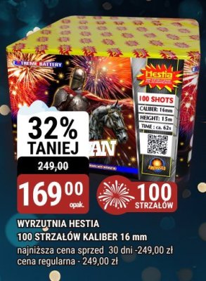 Wyrzutnia Hestia 100 strzałów kaliber 16 mm promocja w bi1