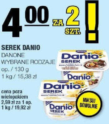 Serek Danio Danone wybrane rodzaje promocja w SPAR