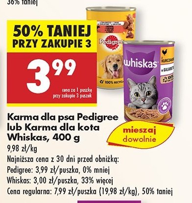 Karma dla psa kurczak - marchewka Pedigree promocja w Biedronka