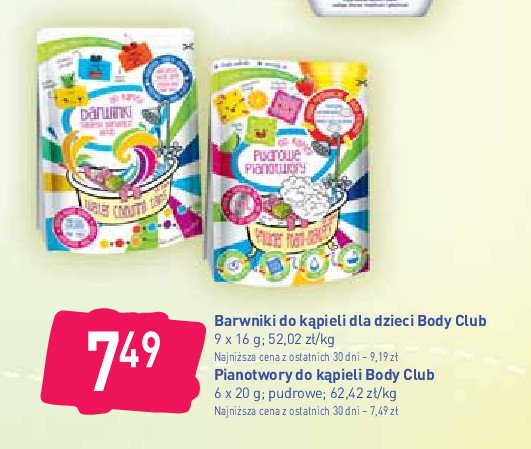 Pianotwory do k膮pieli Body club promocja