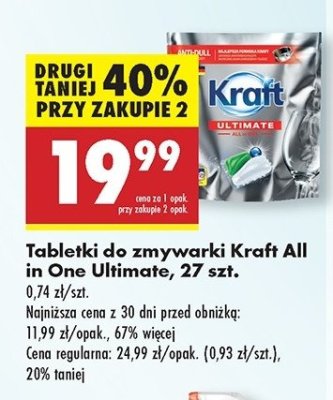 Kapsułki do zmywarek Kraft ultimate promocja