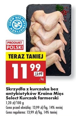 Skrzydła z kurczaka farmerskiego Kraina mięs select promocja