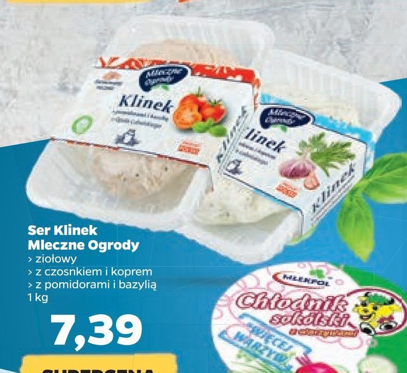 Twaróg klinek z pomidorami i bazylią Mleczne ogrody promocja