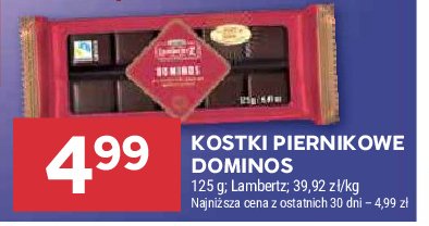 Kostki piernikowe w czekoladzie Lambertz domino promocja