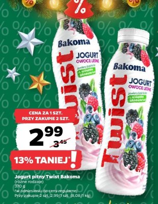 Jogurt pitny Twist (różne rodzaje) promocja w Netto