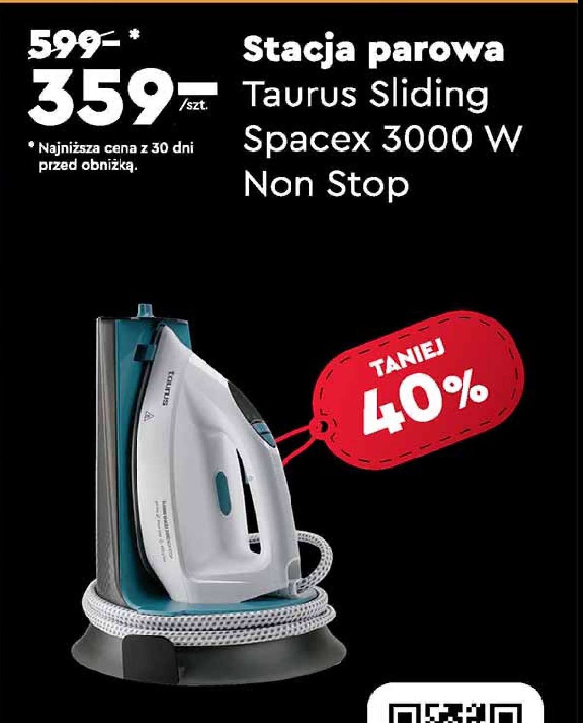 Stacja parowa sliding spacex 3000 non stop TAURUS RTV/AGD promocja