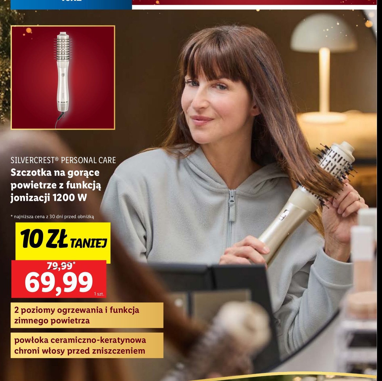 Szczotka na gorące powietrze z jonizacją Silvercrest promocja w Lidl