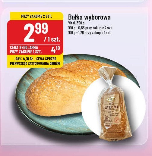 Bułka wyborowa PIEKARNIA VITAL promocja