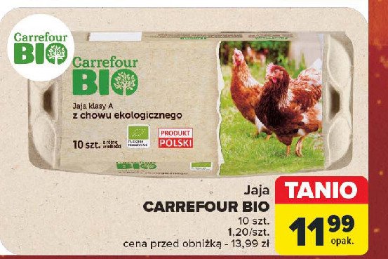 Jaja kl. a Carrefour bio promocja w Carrefour Market