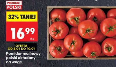 Pomidor malinowy polski układany na wagę promocja w Biedronka