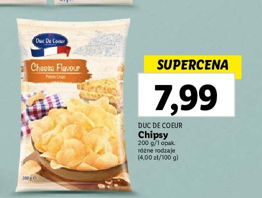 Chipsy serowe Duc de coeur promocja