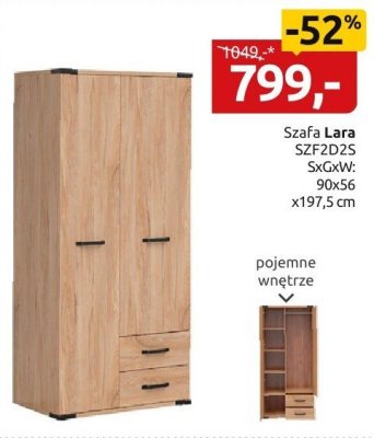 Szafa Lara SZF2D2S promocja w Black Red White