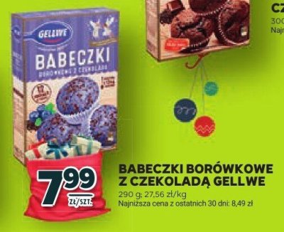 Babeczki borówkowe z czekoladą Gellwe promocja w Stokrotka