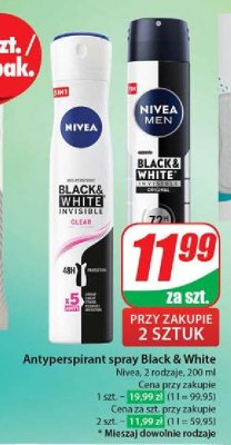 Antyperspirant clear Nivea invisible black & white promocja