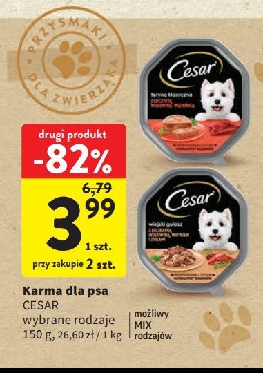 Karma dla psa z drobiem i warzywami Cesar (karma) promocja