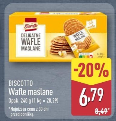 Wafle maślane  promocja w Aldi