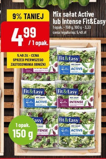 Mieszanka sałat intense Fit & easy promocja