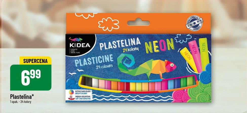 Plastelina neonowa Kidea promocja w POLOmarket