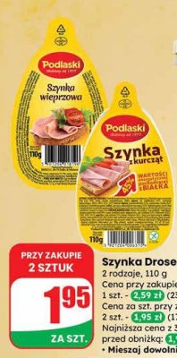 Szynka z kurcząt Drosed promocja w Dino