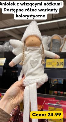 Aniołek z wiszącymi nóżkami  promocja w Kaufland