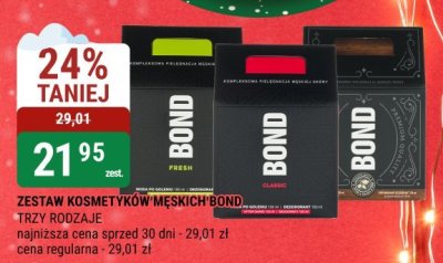 Zestaw kosmetyków męskich Bond trzy rodzaje promocja w bi1