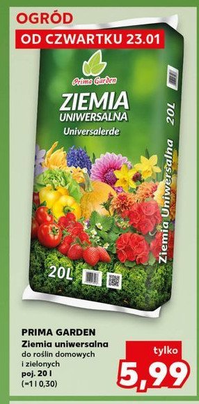 Ziemia uniwersalna 20 l Prima garden promocja w Kaufland