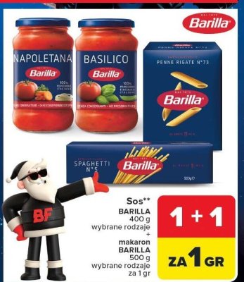 Sos Basilico Barilla 1+1 za grosz promocja w Carrefour Market